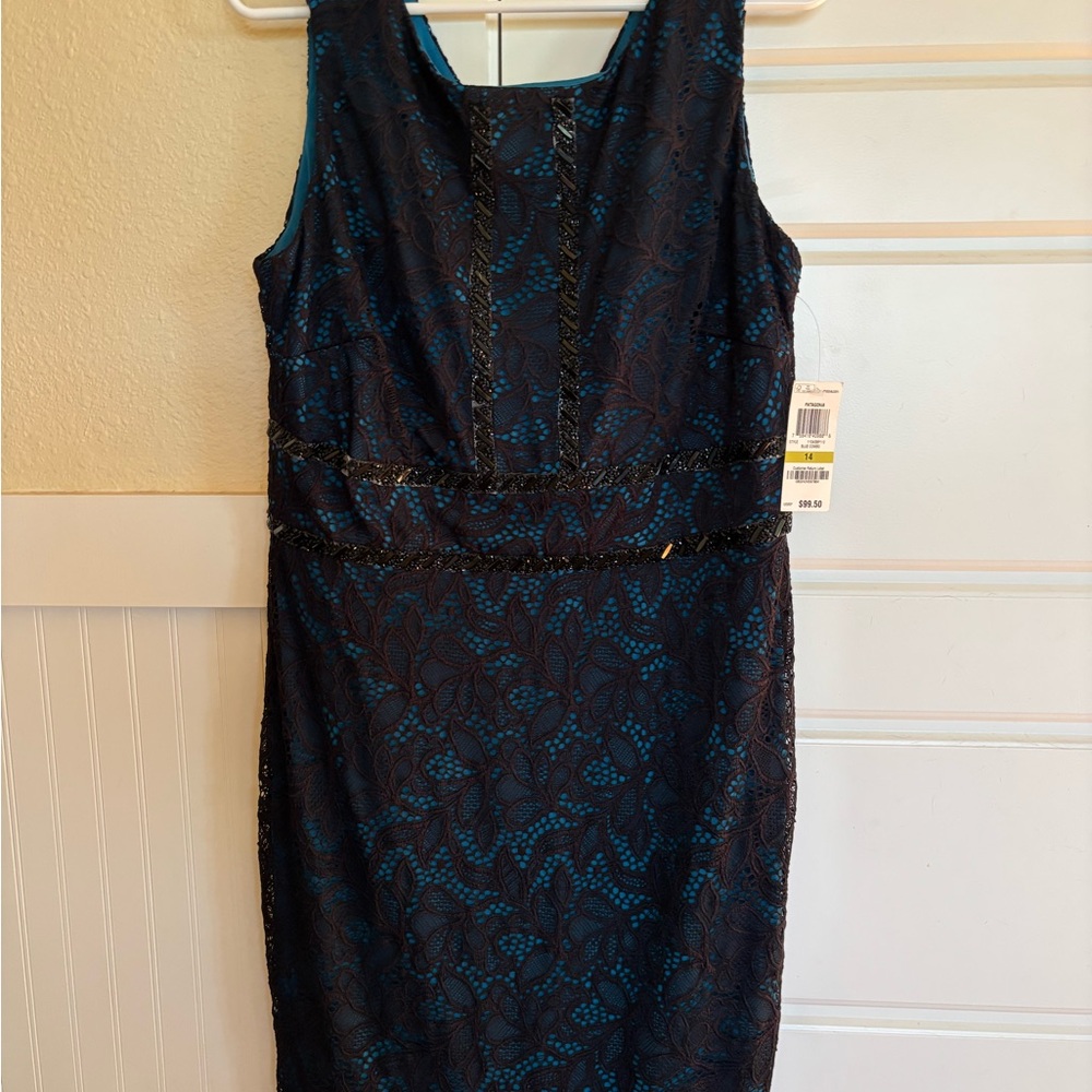 Thalia Sodi Navy Lace Midi Dress